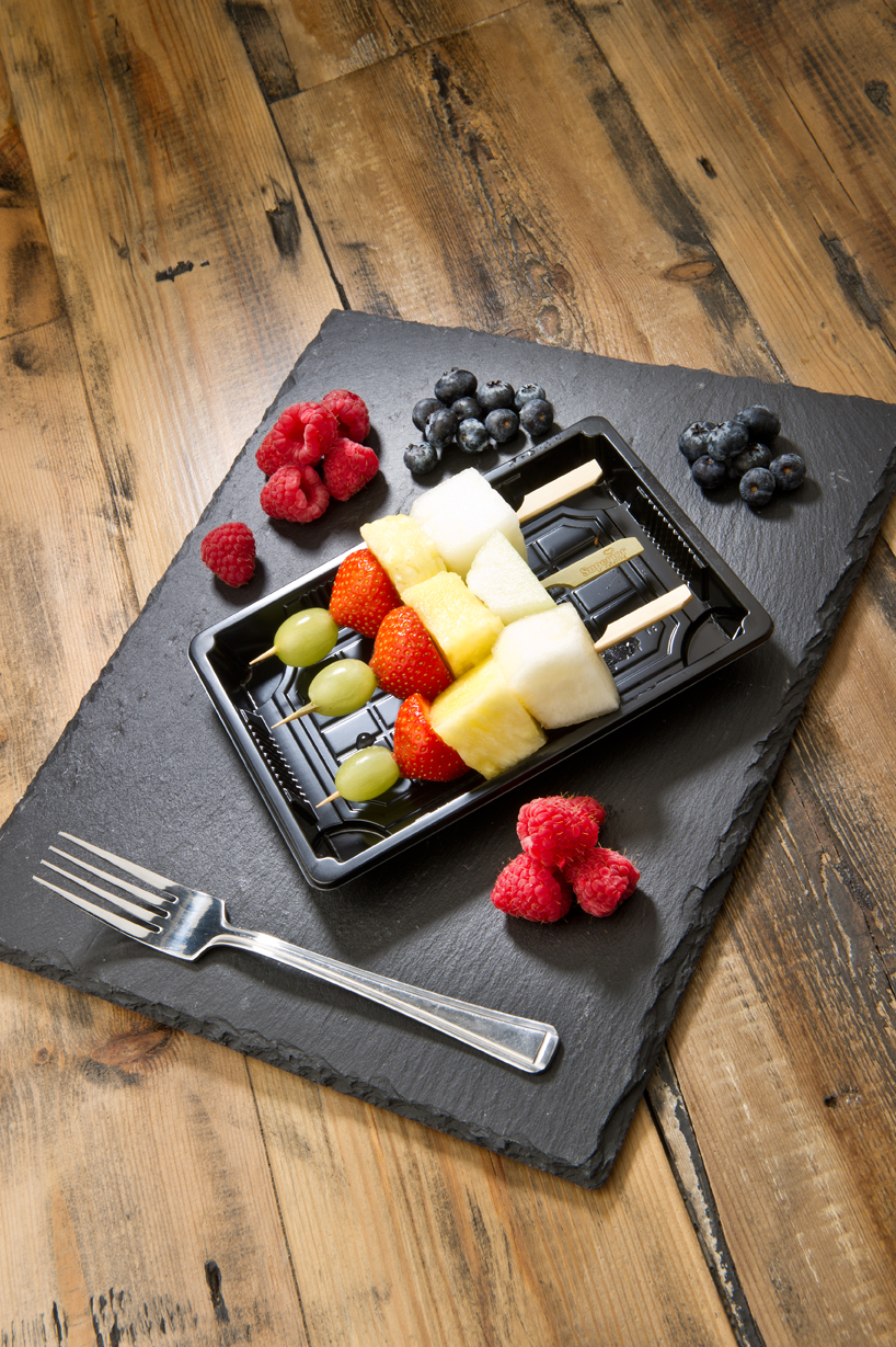 Fruit skewers ready to be served or delivered