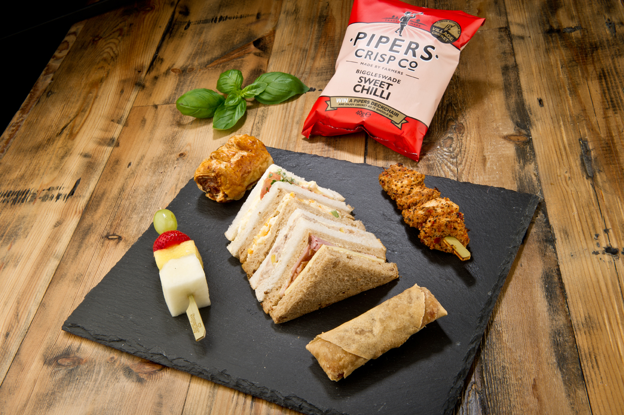 Lunch platter typical of lunch delivery service